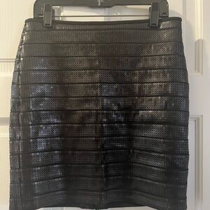 Express Black Sequin Skirt